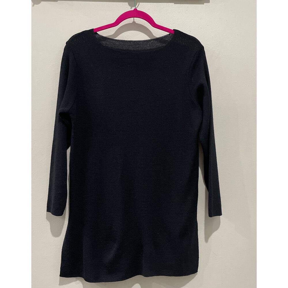 Marks & Spencer St. Michael Longline Knit Pullover Sweater US 6 (UK 8) NavyBlack